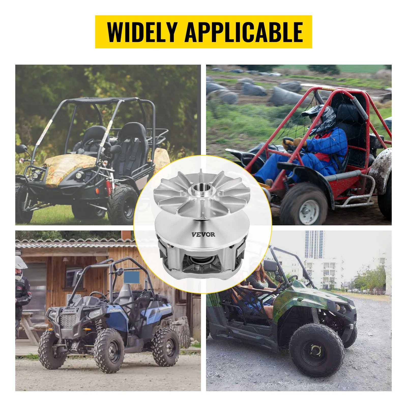 Embrague de transmisión primaria VEVOR para vehículos todoterreno y buggies, de amplia aplicación.