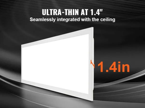 Lámpara de panel plano LED VEVOR, ultradelgada de 1,4 pulgadas, perfectamente integrada con el techo.