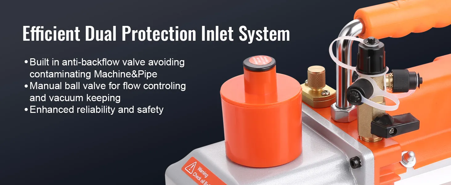efficient dual protection inlet system by VEVOR with anti-backflow and ball valve.