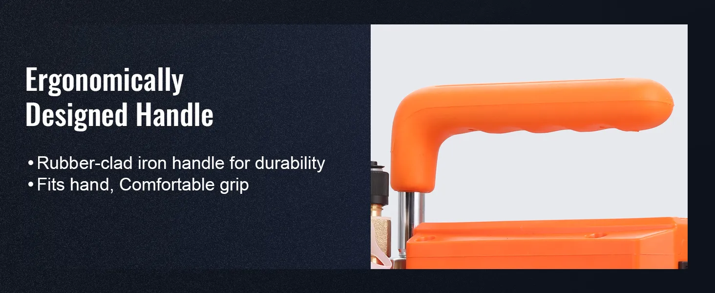 Mango de diseño ergonómico de la bomba de vacío HVAC VEVOR con hierro revestido de goma para mayor durabilidad.