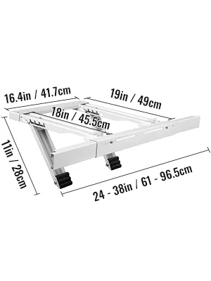 VEVOR air conditioner support bracket with adjustable dimensions and sturdy design for secure installation.