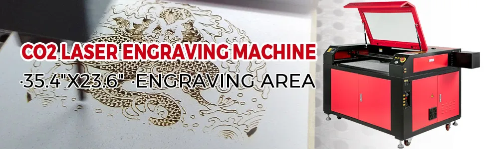macchina per incisione laser co2 con area di incisione 35,4"x23,6", campione di disegno del drago