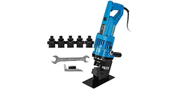 Perforadora hidráulica VEVOR con múltiples matrices, llave y accesorios.