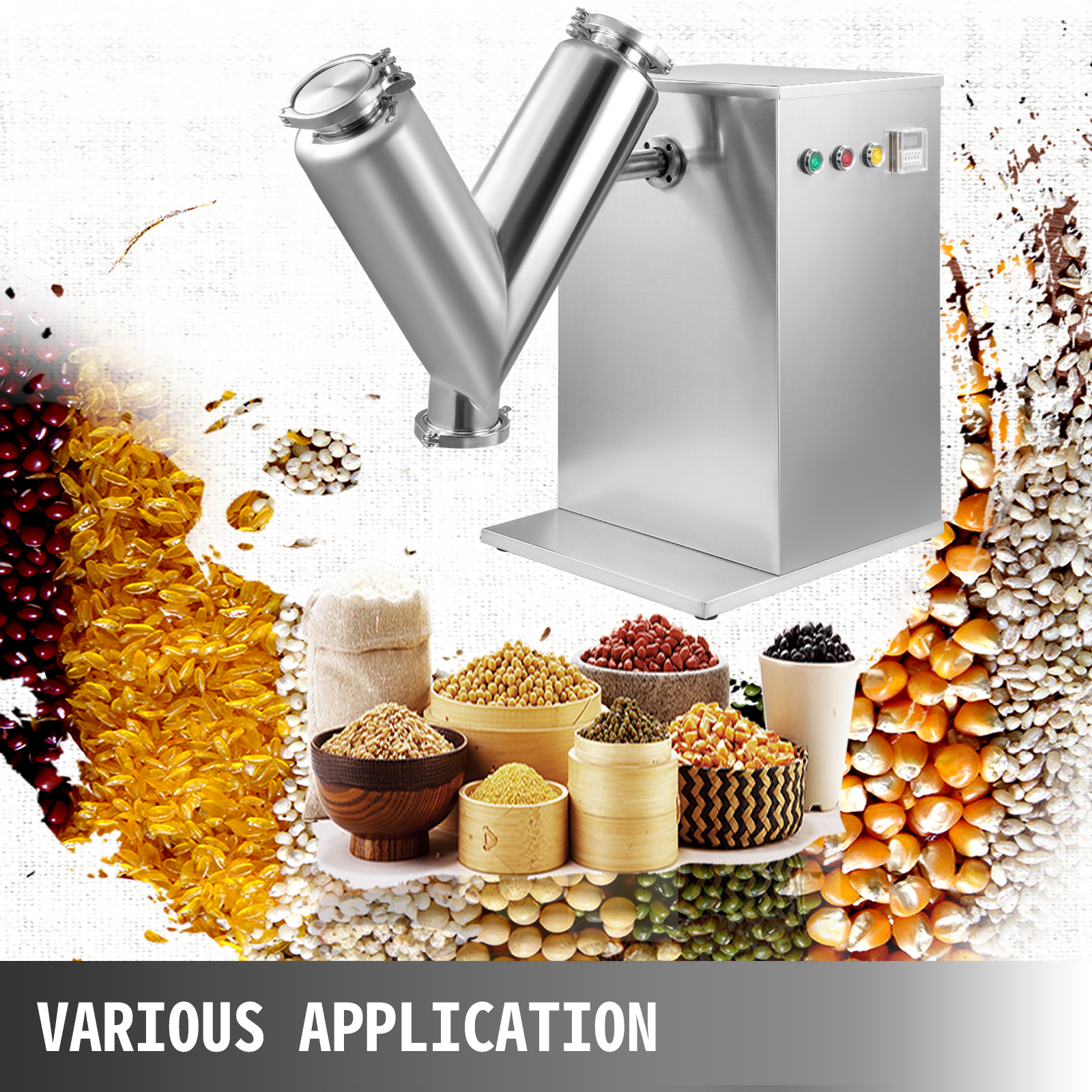 VEVOR VH-8 Powder Mixer Machine, V Type Powder Mixer Max. Work