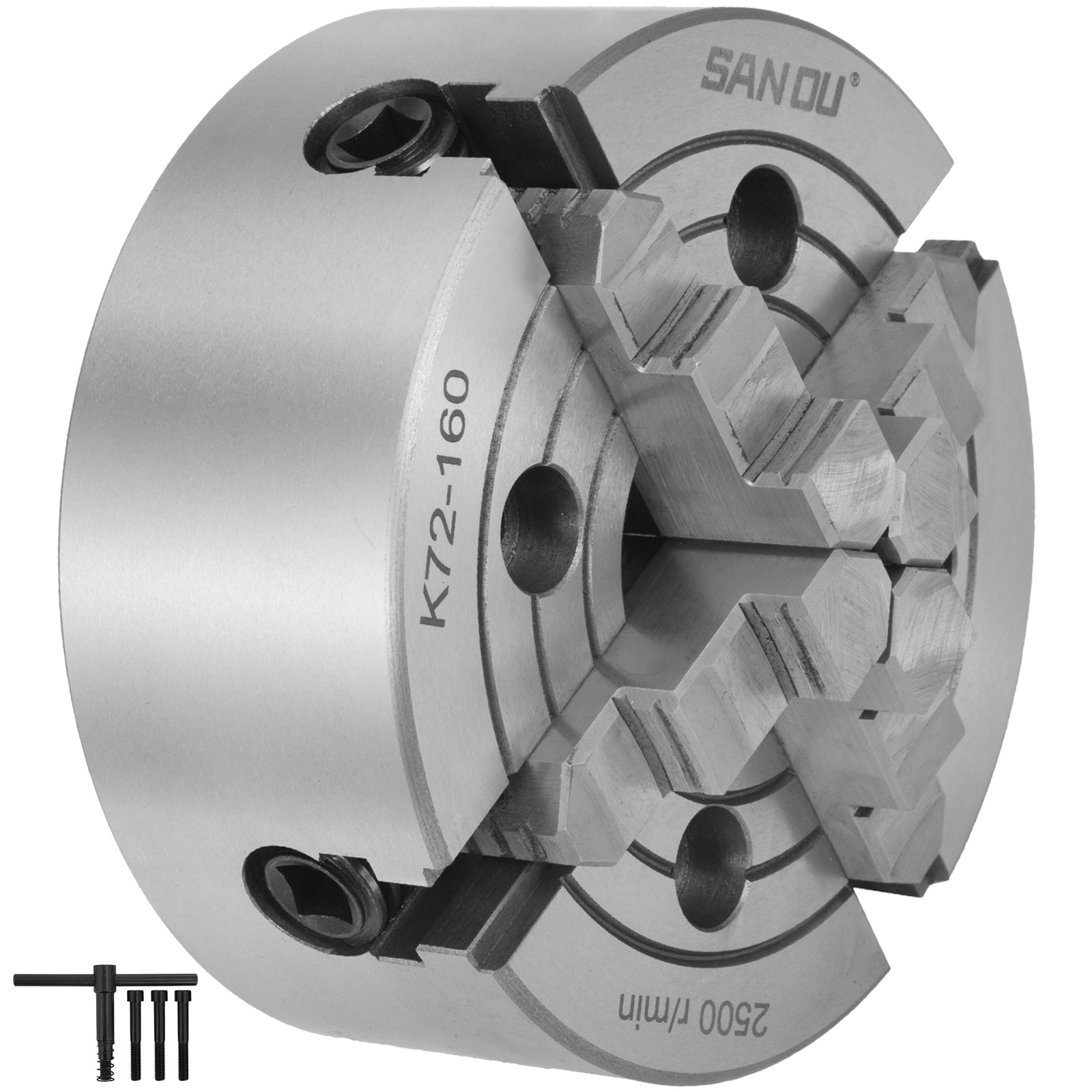 VEVOR K72-160 Lathe Chuck 6Inch 4-Jaw,Lathe Chuck Independent