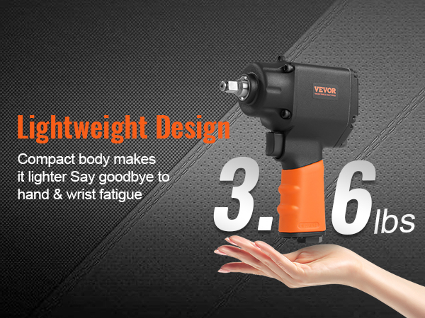 VEVOR Air Impact Wrench, 3/8-Inch Drive Air Impact Gun, Up