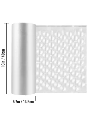 roll of VEVOR air cushion film, 16in high by 5.7in wide, with bubble padding.