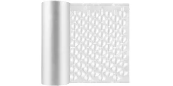 roll of VEVOR air cushion film showing clear bubble wrap padding.