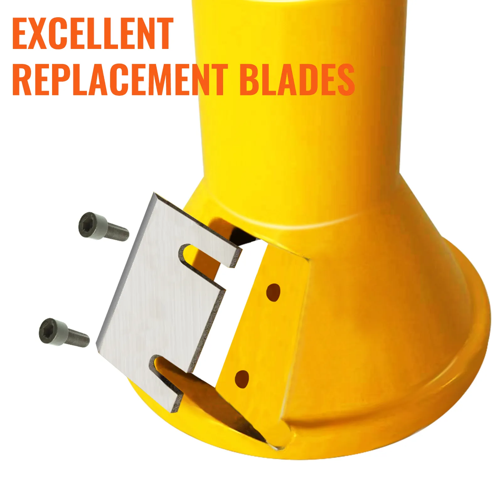 VEVOR tenon cutter with excellent replacement blades and screws shown in a yellow casing.