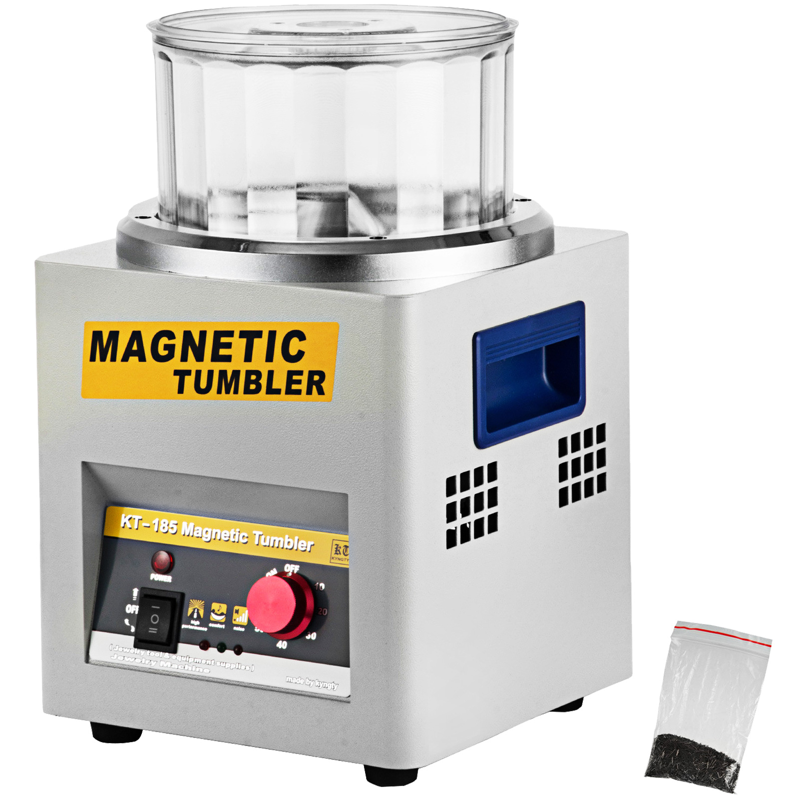 KT 185 Magnetic Tumbler 180mm Jewelry Polisher Super Finishing