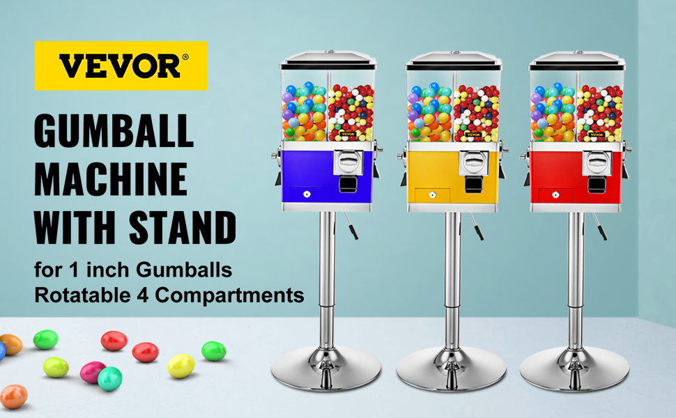 VEVOR Vending Machine with Stand,Rotatable Four Compartments