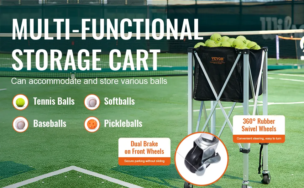 VEVOR-Tennisballbehälter zur multifunktionalen Aufbewahrung, für Tennisbälle, Softbälle, Baseballs und Pickleballs.