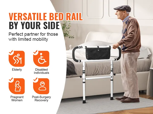 VEVOR bed rails; help the elderly, disabled, pregnant women, and post-surgery recovery individuals.