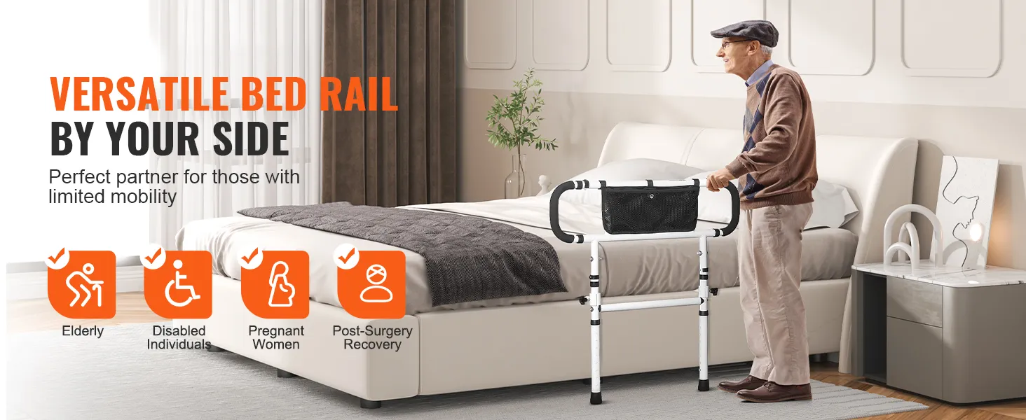 VEVOR bed rails; help the elderly, disabled, pregnant women, and post-surgery recovery individuals.
