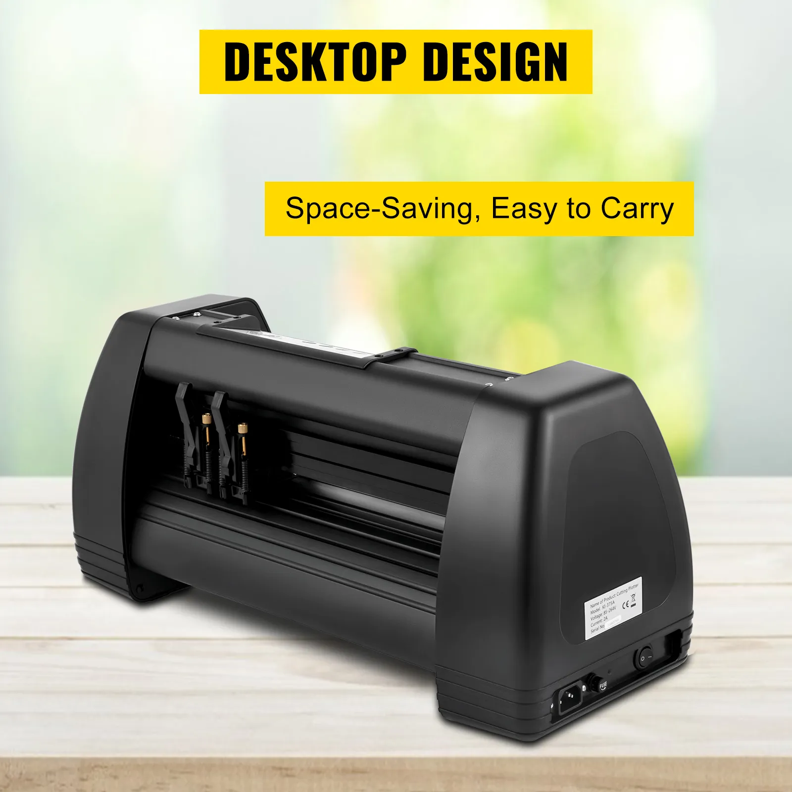 Máquina cortadora de vinilo VEVOR, diseño de escritorio que ahorra espacio, fácil de transportar.