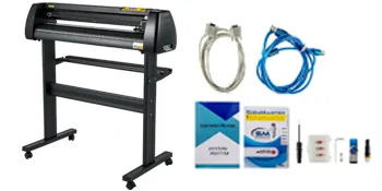 VEVOR vinyl cutter machine with cables, software, and accessory tools included