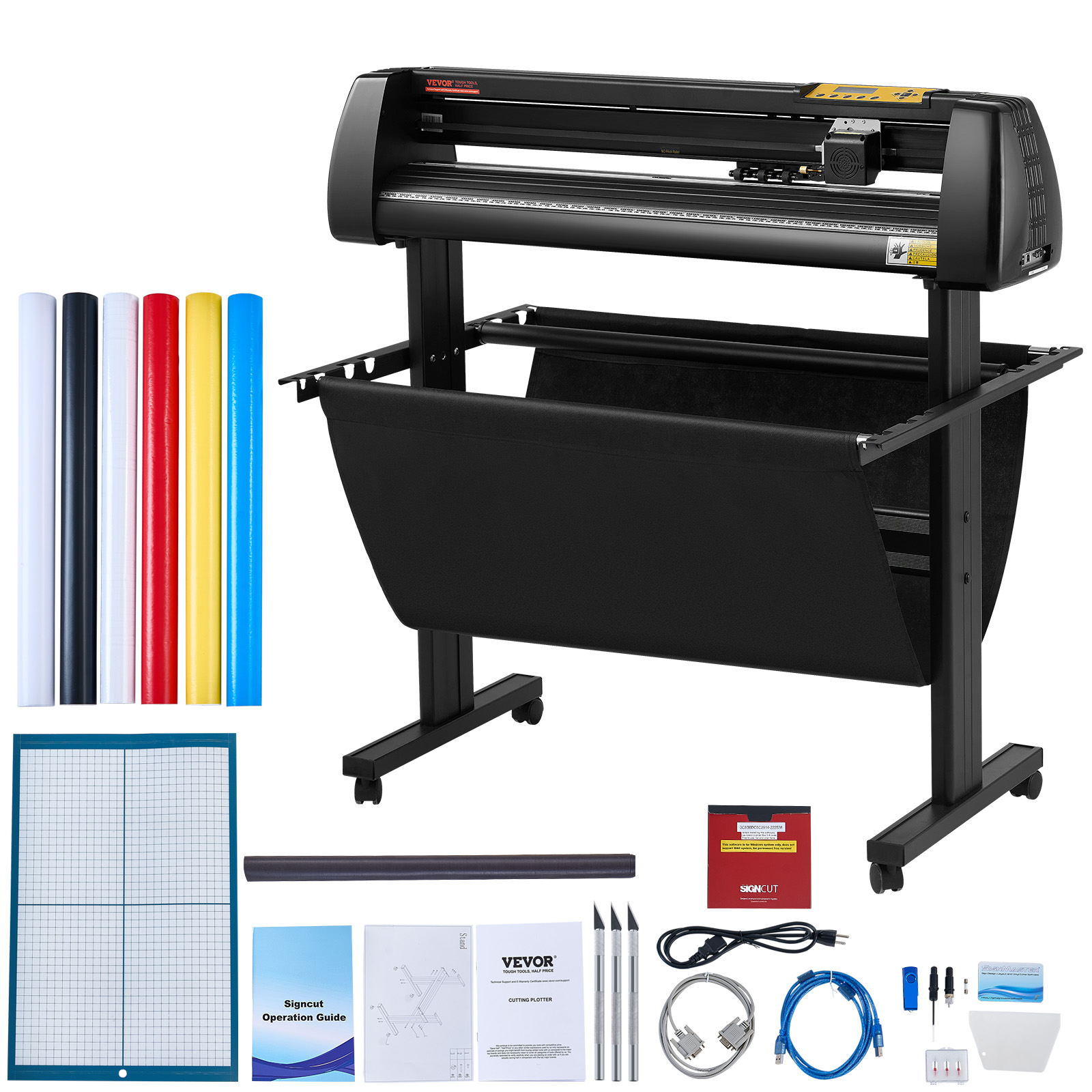 VEVOR Vinyl Cutter, 34Inch Bundle, Vinyl Cutter Machine, Manual