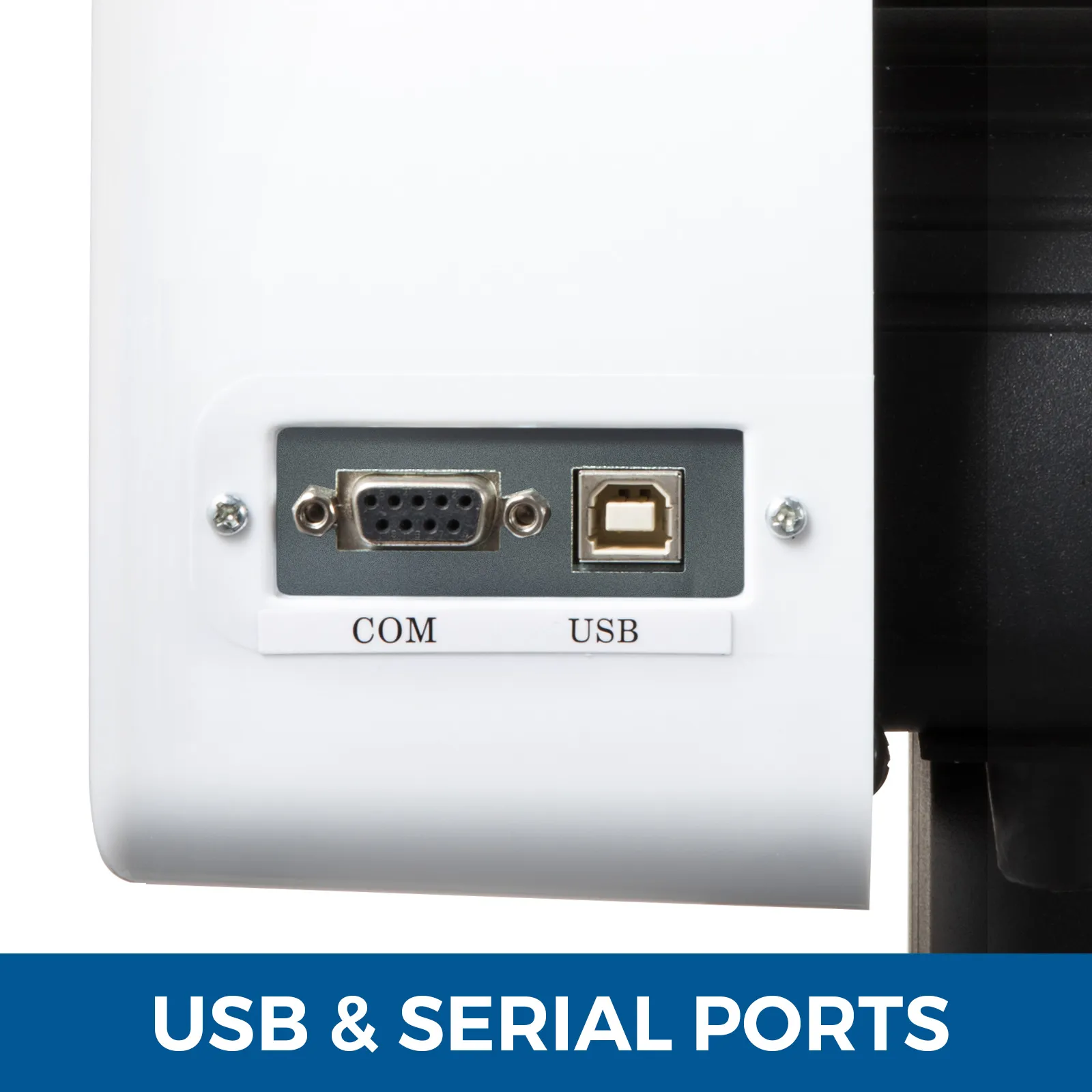 VEVOR vinyl cutter machine with usb and serial ports for connectivity.