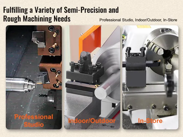 VEVOR lathe turning tool holder for semi-precision and rough machining in various environments.