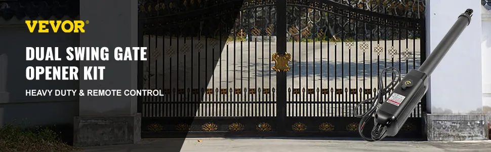 VEVOR swing gate opener kit heavy duty remote control for dual gates.