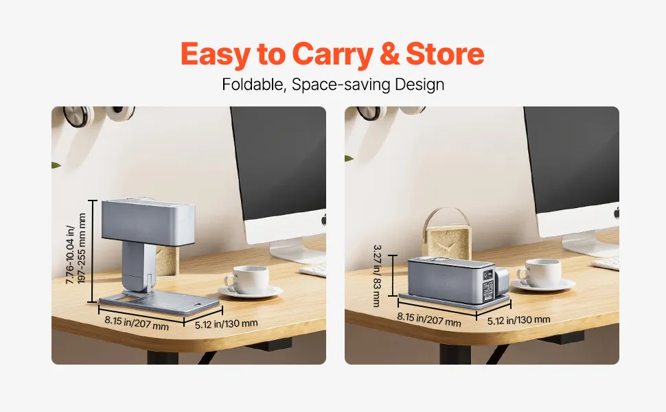 Portable Laser Engraver 600 mm/s 5W High Speed Handheld DIY Engraving Machine