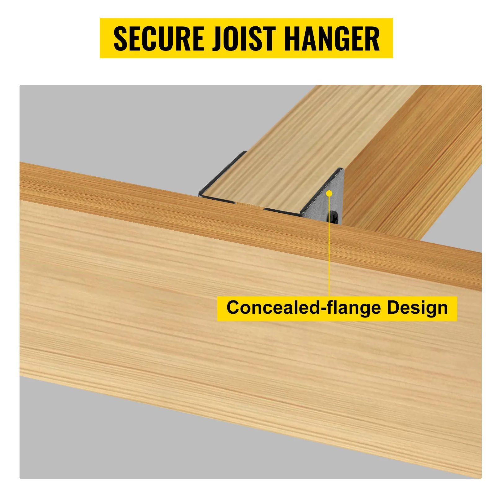 VEVOR verborgen balkbeugel met veilig ontwerp met verborgen flens.