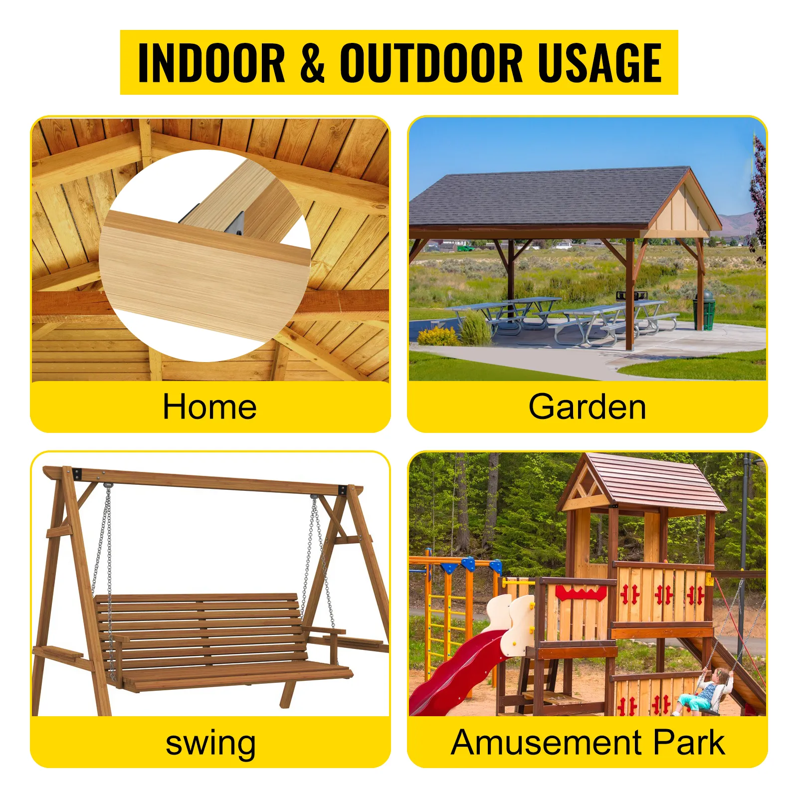 VEVOR verborgen balkbeugel voor gebruik in huis, tuin, schommels en pretparken.