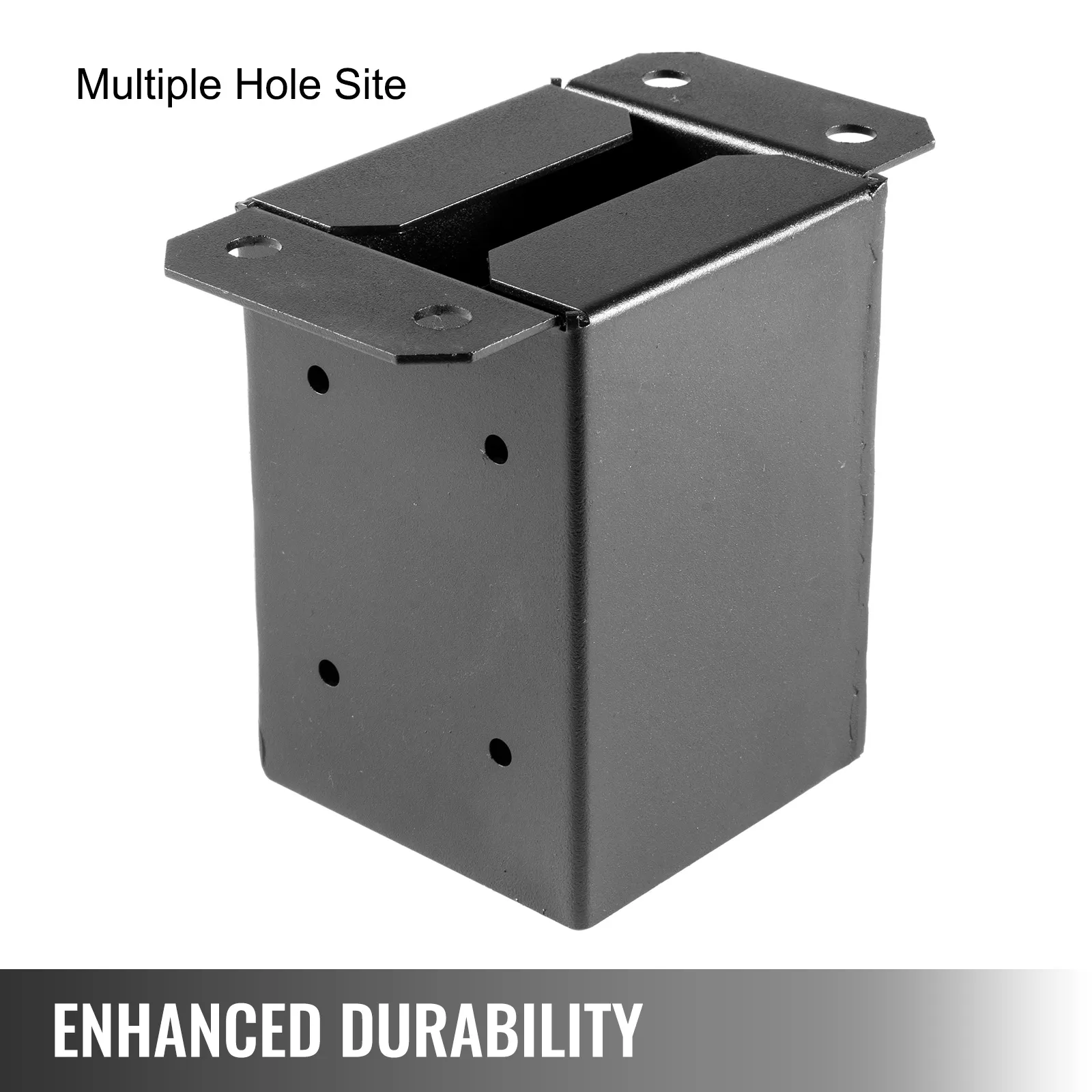 black VEVOR deck post base with multiple hole site for enhanced durability.