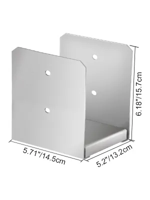 VEVOR standoff post base with dimensions labeled for height, width, and depth.