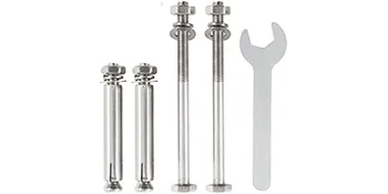 VEVOR standoff post base with bolts and wrench.
