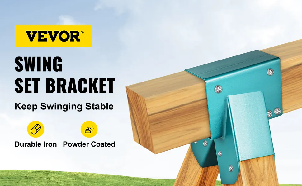 VEVOR swing set bracket ensuring stability with durable iron and powder-coated finish.