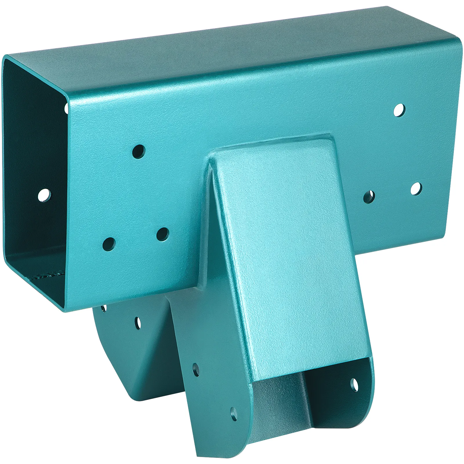 VEVOR swing set bracket in teal with pre-drilled holes for assembly.