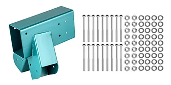 VEVOR swing set bracket with bolts and washers for easy assembly.