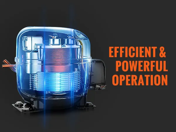 La macchina per il recupero del refrigerante VEVOR dimostra un funzionamento efficiente e potente con un compressore di alta qualità.