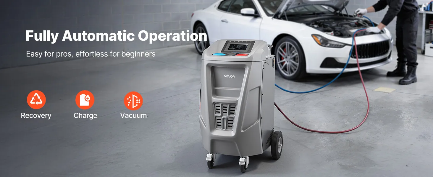 VEVOR Fully Automatic Refrigerant Recovery Machine for 1234yf, ≥98.5% ...
