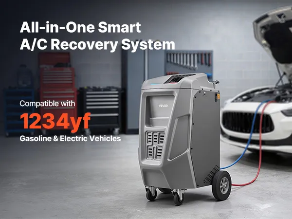 VEVOR Fully Automatic Refrigerant Recovery Machine for 1234yf, ≥98.5% ...