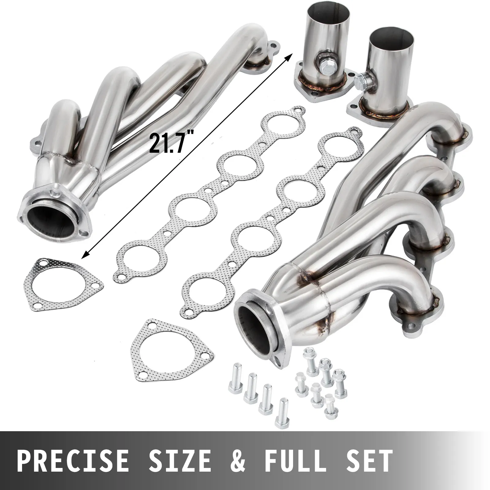 VEVOR ls swap exhaust headers, full set with gaskets and bolts, 21.7" length.