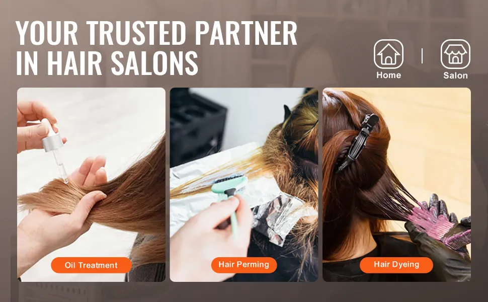 VEVOR Professional Hair Steamer for Deep Conditioning, 11.81-inch Hooded Ionic Hair Steamer with 2 Modes, Height-Adjustable Standing Hair Steamer with Timer, 5 Wheels (2 Lockable) for Salon Home Spa