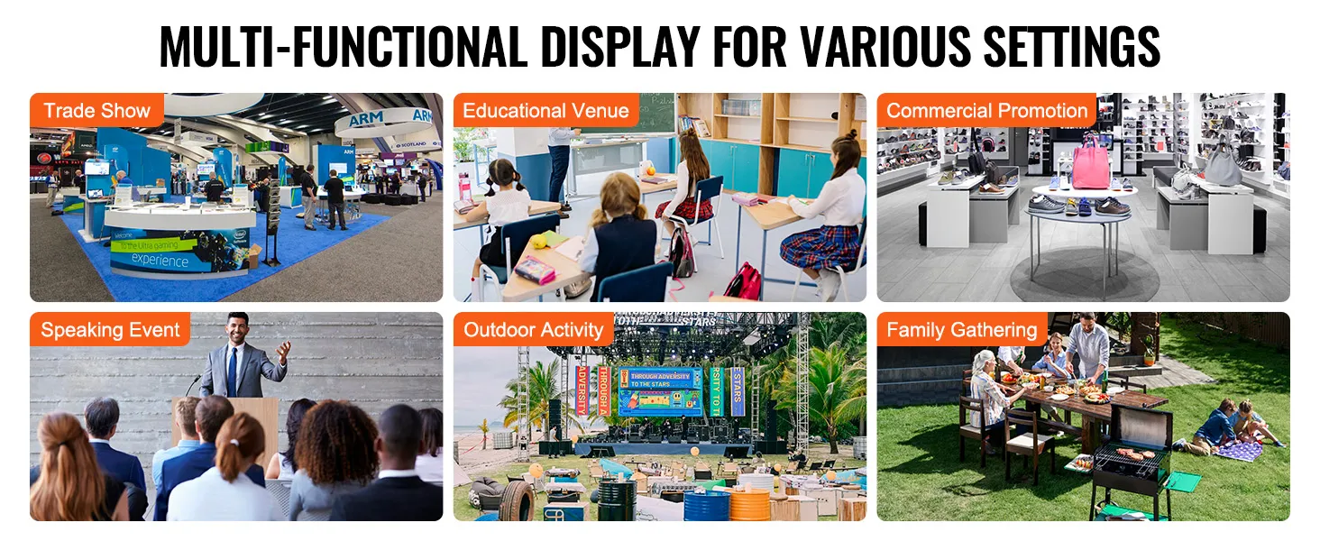multi-functional VEVOR promotion counter for trade shows, educational venues, commercial promotion, and events.
