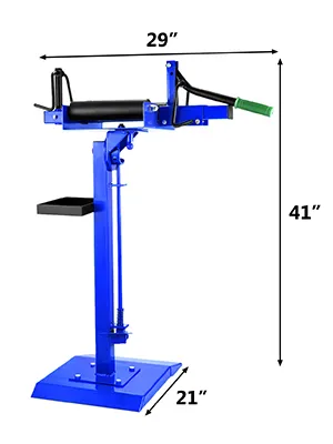 niebieski rozpieracz do opon VEVOR o wymiarach 29"x21"x41".
