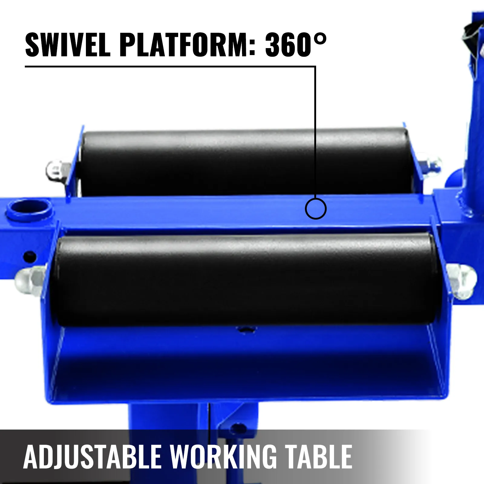 Rozpieracz opon VEVOR z obrotową platformą 360° i regulowanym stołem roboczym