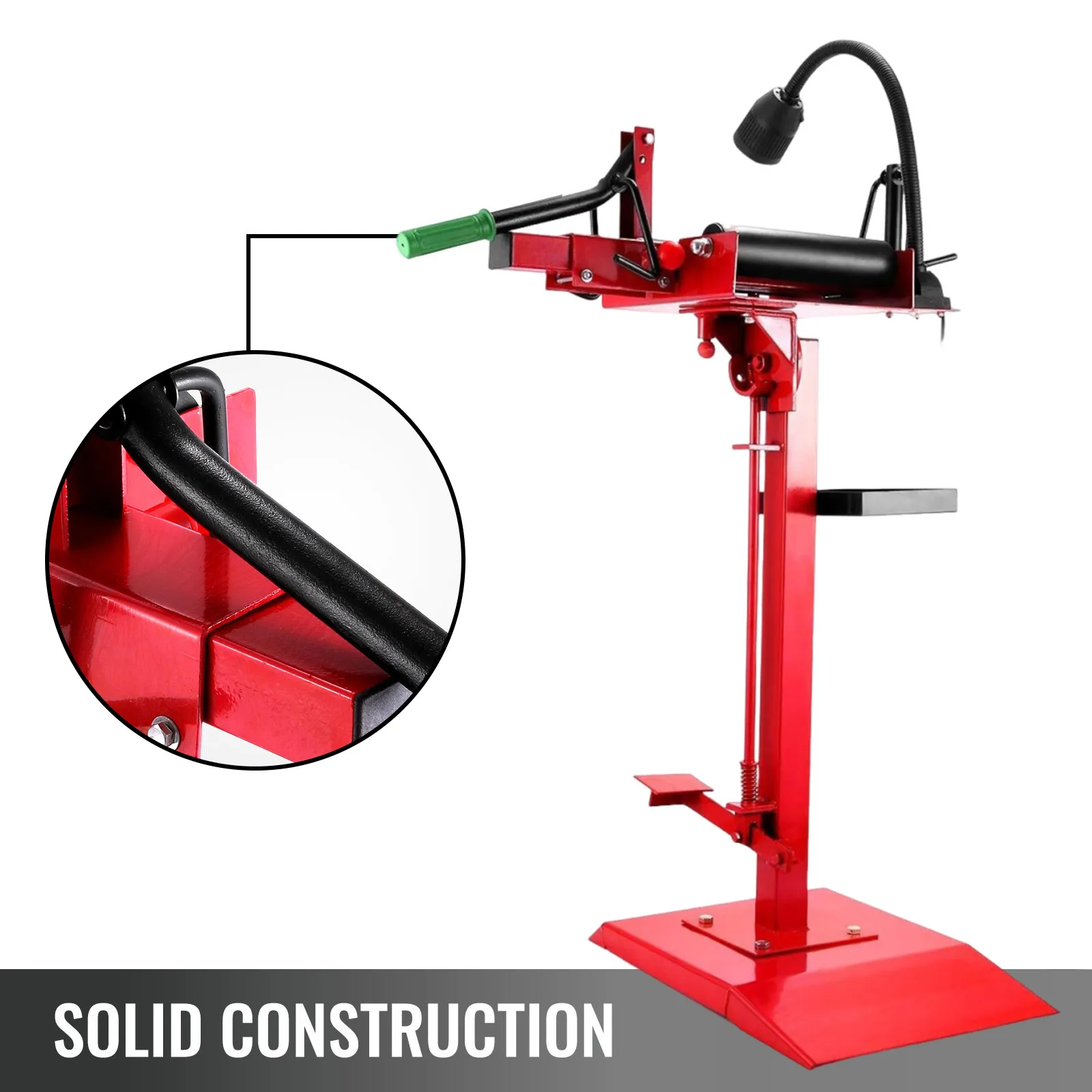 Esparcidor de neumáticos VEVOR azul con lámpara y dimensiones: 29"x41"x21".