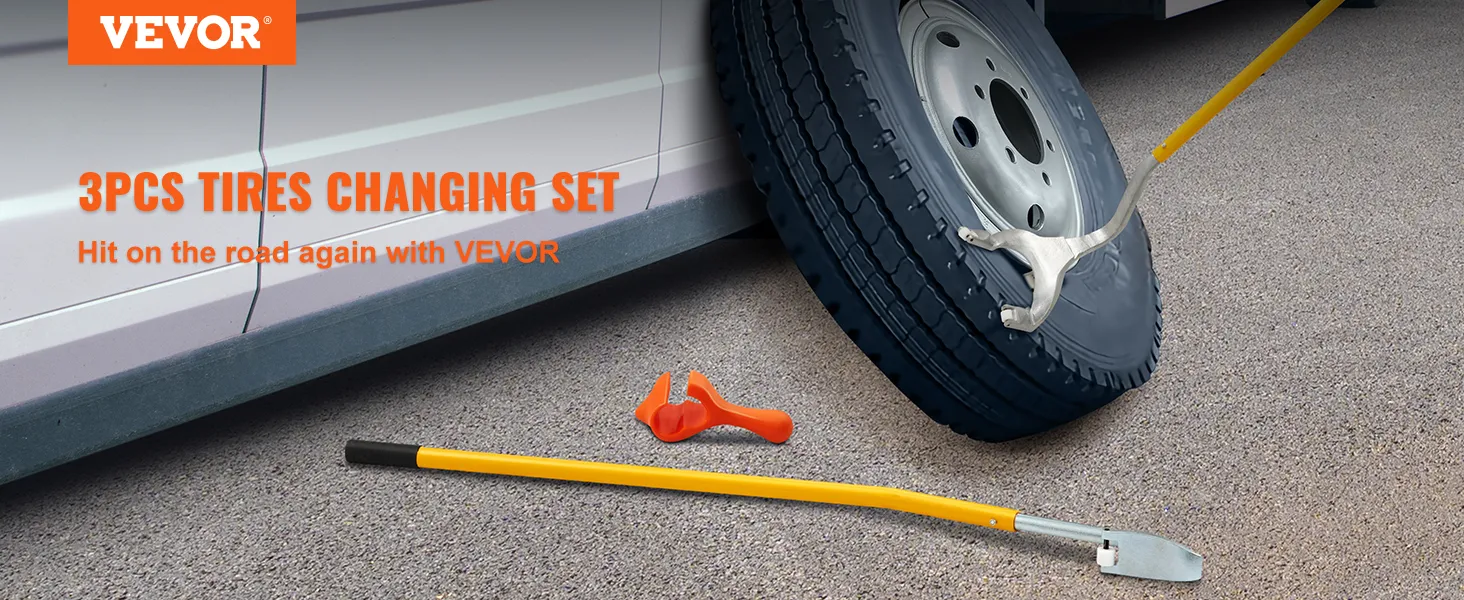 Juego de herramientas para montaje y desmontaje de neumáticos VEVOR para cambiar neumáticos fácilmente.