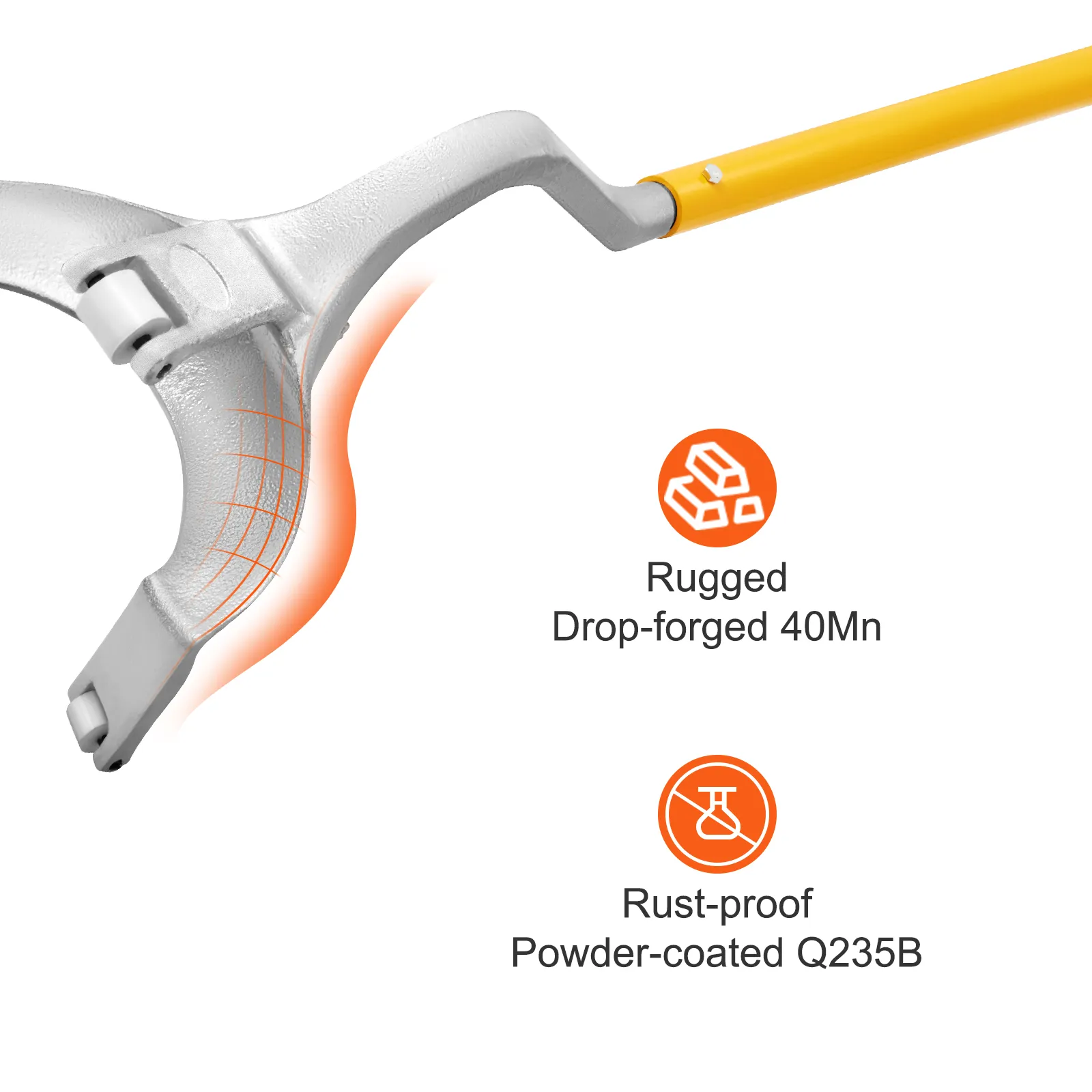 Herramienta robusta para desmontar y montar neumáticos VEVOR, forjada en estampa de 40 mn, recubierta de polvo a prueba de óxido q235b.
