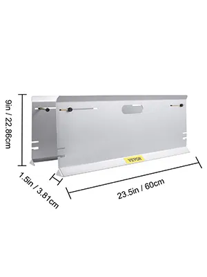 metal VEVOR wheel alignment tool with dimensions 23.5in x 9in x 1.5in.
