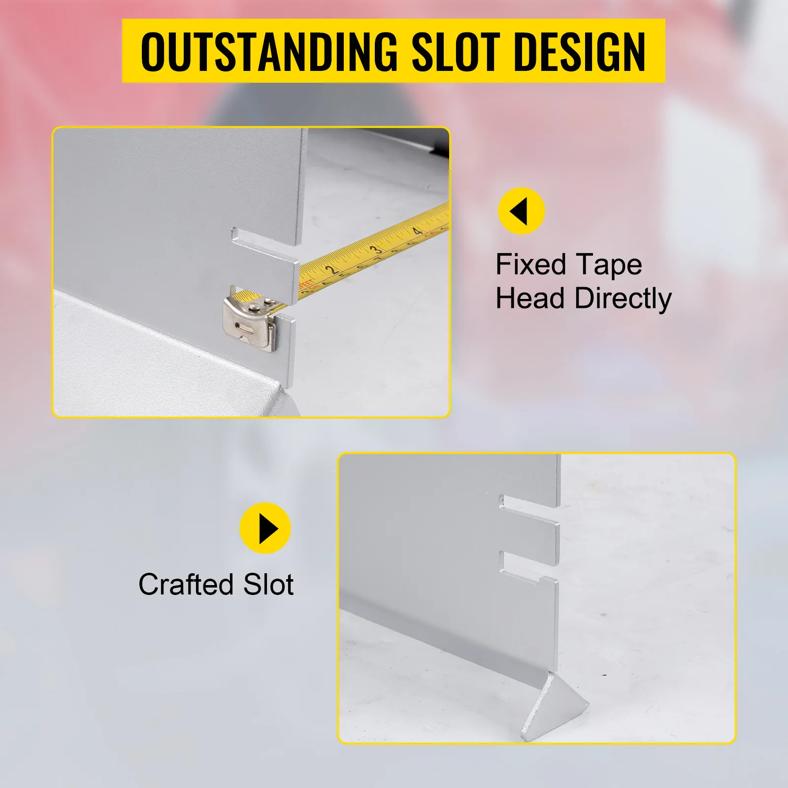 VEVOR wheel alignment tool with outstanding slot design and fixed tape head.