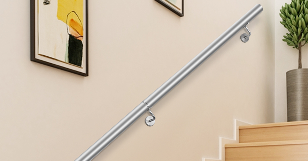 Stairs Banister Handrail - 1m 1.5m 2m 2.5m 3m Tubular