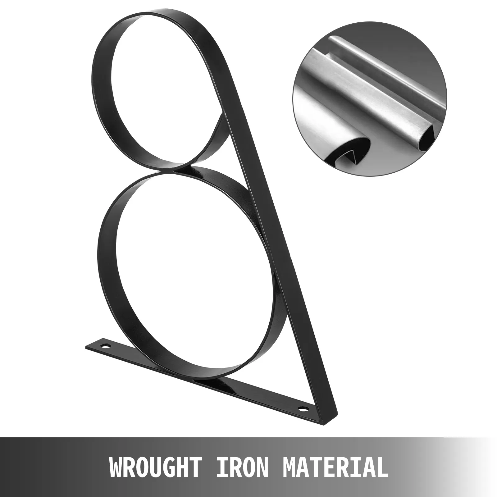 VEVOR Wrought Iron Handrail Wall Mounted Hand Railing, Black | VEVOR US