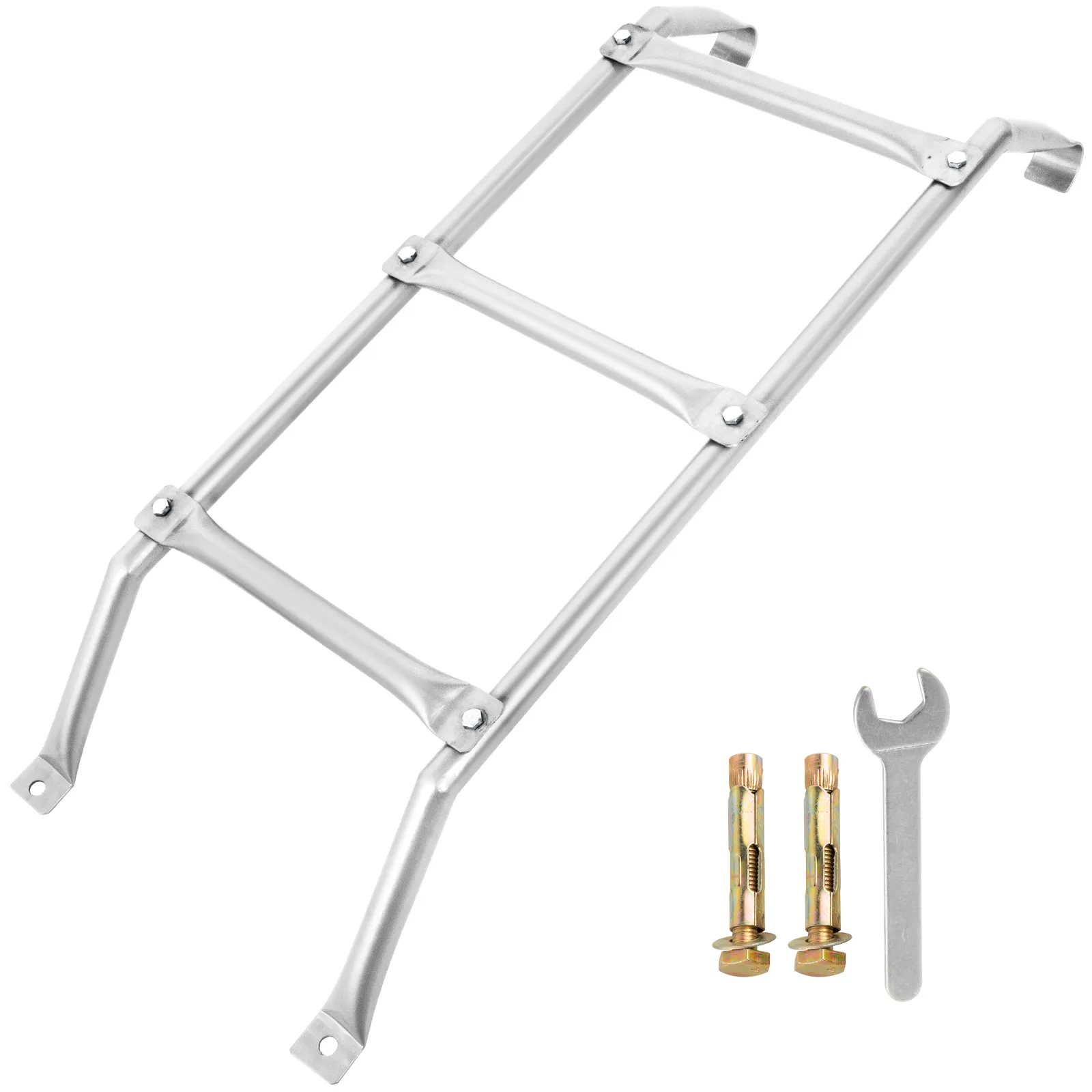 VEVOR egress ladder with hardware and wrench for easy installation.