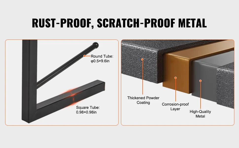 rust-proof, scratch-proof VEVOR blueprint storage rack with high-quality metal and thickened powder coating.